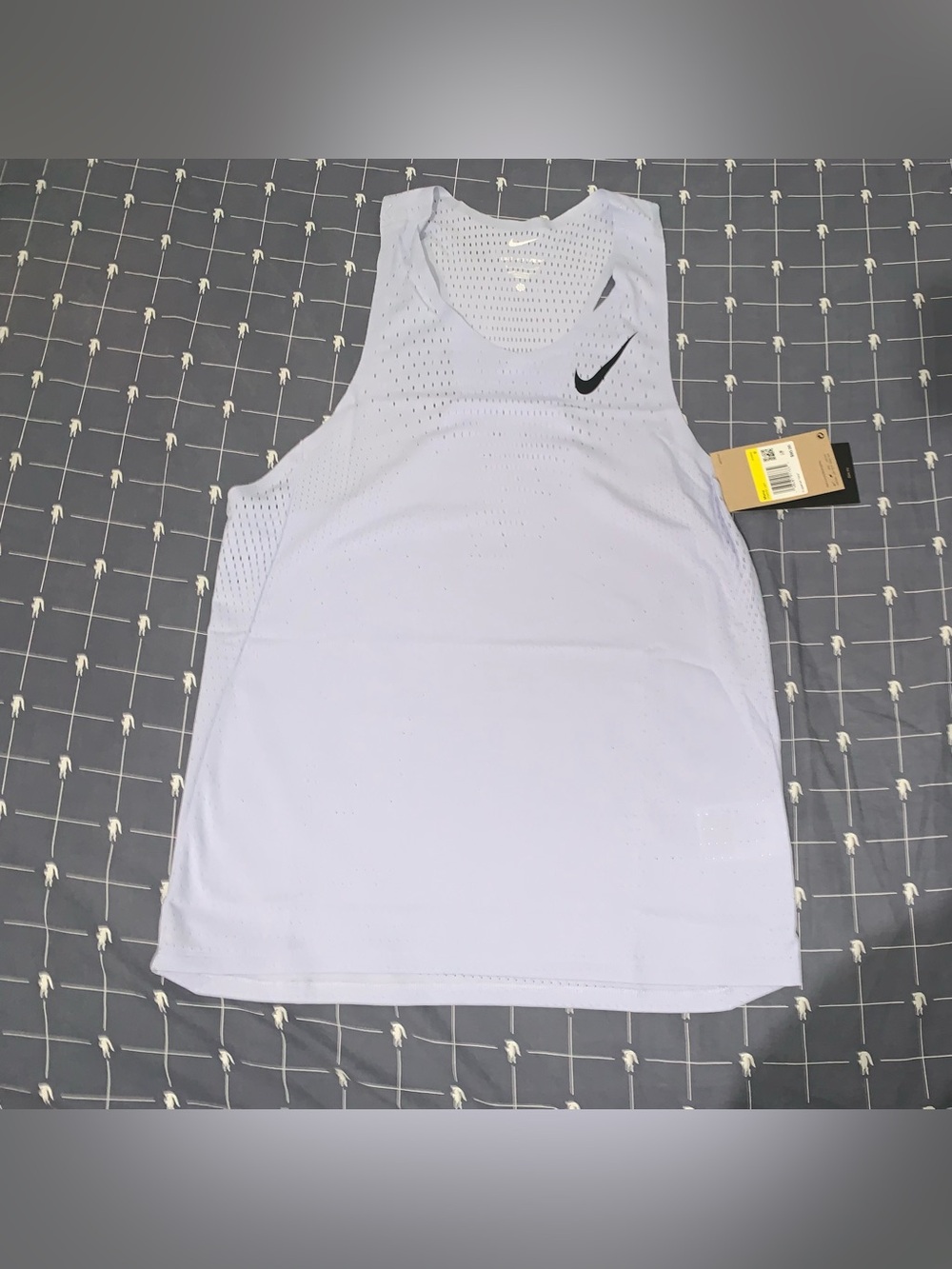 Nike AeroSwift Men's Dri-FIT ADV Running Singlet Ghost Grey FN4231-057 Sz: Small
